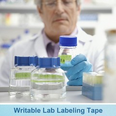 3 Rolls Laboratory Labeling Tapes, 3/4 x 164, Temp Resistant, Light Color
