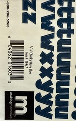 NAVY BLUE 7/16” CHUNKY ALPHABET Stickers(2sheet)Making Memories•Letters •Number