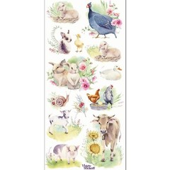 Violette Stickers – Baby Farm Animals – 2 Spring Sticker Sheets – Stationery