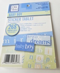 Deja Views Stickers Tablet – BABY BOY – 268pcs Letters, Quotes, Word Tiles