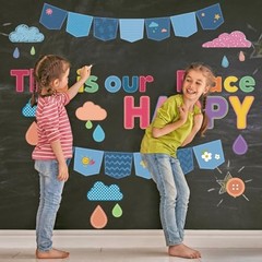 43 Pcs This is Our Happy Place Bulletin Board Set Welcome Back to School