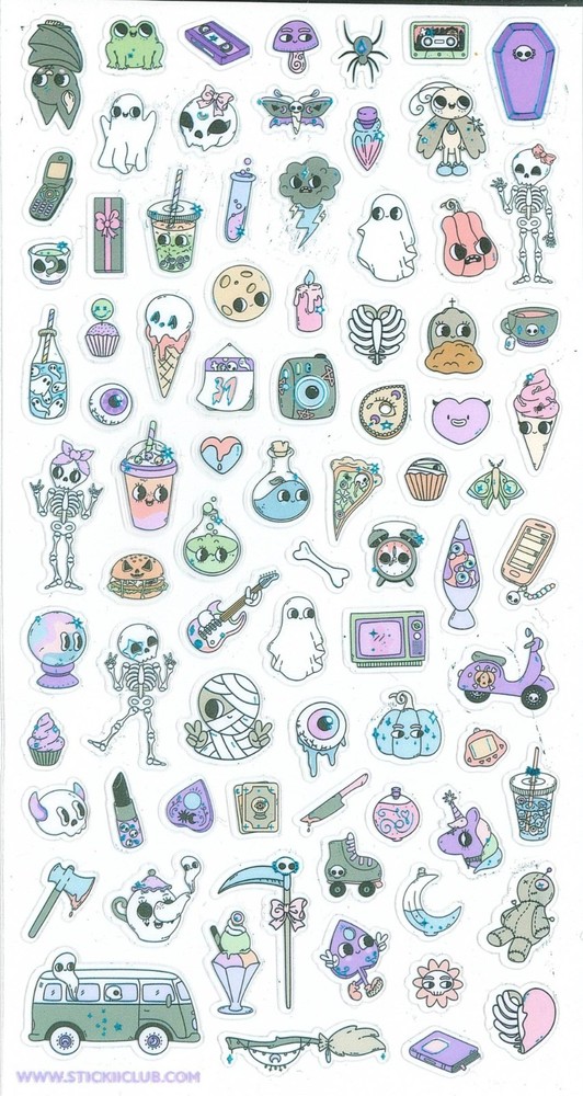 Stickii Club mini Halloween clear sticker sheet