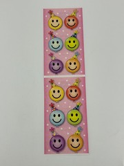 Smiley Face Party Hat Stickers Scrapbooking Craft Decal 16 Pcs