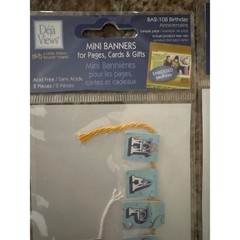 Deja Views Mini Banners Happy Birthday Party Scrapbooking Lot of 3 BA2-108 New