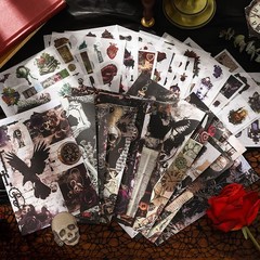 Auguro Dark Aesthetic Gothic Stickers 400 PreCut Washi Stickers 20 Scrapbook …