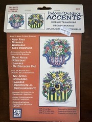 Indoor/Outdoor Accents Rub-On Transfers “Tea Pots” 2517 NOS Flower Bouquets