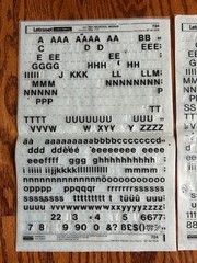 Letraset Lettering 10 x 15 Sheet 36pt/42pt Helvetica Light & 36pt/42pt Medium