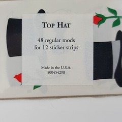 24 Vintage Mrs Grossmans Top Hat Rose Bow Tie Sticker Strips Wedding Prom 288 Pc
