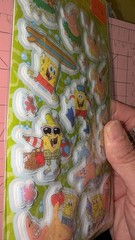 Vintage SpongeBob SquarePants Stickers Puffy 2 Sheets New In Pack AGC 2005 READ