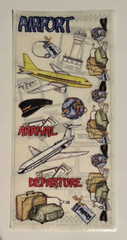 Vintage Plane Travel Sticker Lot Luggage Passport Scrapbook Laptop Embellishment
