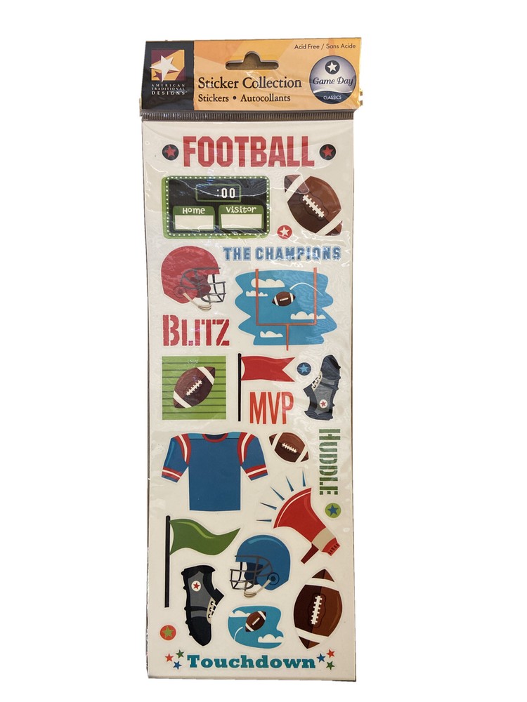 American Traditional Design Game Day Classic Football Icon ~ #ST-1280