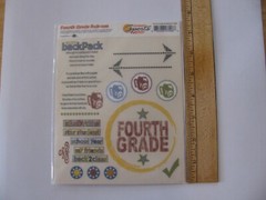 Scrappin Sports 4TH GRADE Scrapbooking Rub-On Transfers Decals NIP