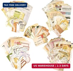 460 Sheets Vintage Scrapbook Papers Journaling Scrapbooking Supplies Kit junk jo