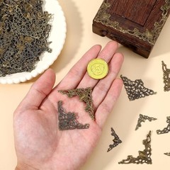 96Pcs Vintage Metal Book Corner Protectors for Scrapbooks and Crafts