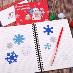 Aneco 500 Pieces Glitter Snowflakes Foam Stickers Self-Adhesive Winter Snowflake