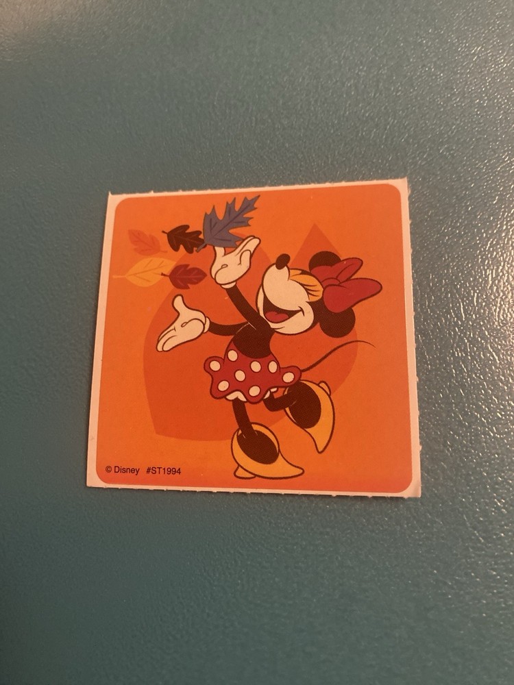 SmileMakers Minnie Mouse Autumn Theme Sticker Mod 2.5” Inches