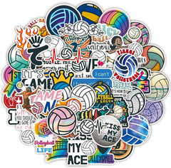 50PCS Volleyball Stickers,Motivational Volleyball Water Bottle Stickers, Volleyb