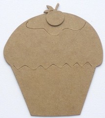 {4} BAKERY CUPCAKE – Birthday Chipboard Die Cuts – 3 1/2″ x 4 1/2″