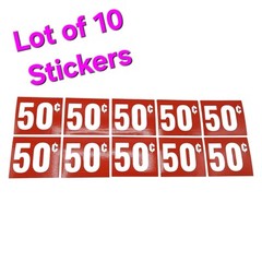 50 Cents Arcade Game Vending Machine Entertainment Amusement Price Decal Sticker