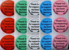 40 THANK YOU STICKERS 2″ ROUND LABELS SEALS SMALL BUSINESS SCRATCH RESISTANT