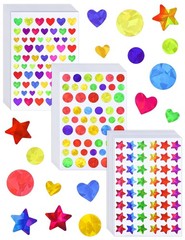 Pegatinas holográficas de arcoíris, pegatinas de estrellas pequeñas para niños