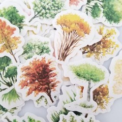 40PCS Trees Plants Nature Stickers – Stationery Scrapbooking Planner Diary