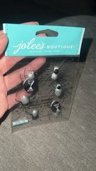 Rare lot of 100- Jolee’s Black & White Silver Metallic Spiders Halloween