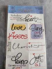 Deja Views Wonderful Words Self Adhesive Word Art It’s All About Love New #3