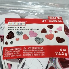Approx 175 pc Heart Foam Stickers Scrapbooking 3D Valentine’s Glitter Asst Sizes
