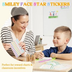 3520 PCS Small Star Stickers for – 0.4″ Mini Smiley Stickers Colorful Happy S…