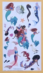 Disney The Little Mermaid Sticker Single Sheet Large Size ( 5×8.75″)