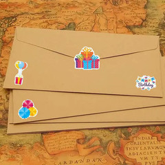 16 Sheet Happy Birthday Stickers Self-Adhesive Birthday Cards Scrapbook