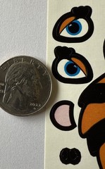 BUILD-AN-TIGER HEAD Sticker Set(20pc)Eyes•Hats•Sunglasses •Smiles•Card Making•
