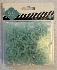 Heidi Swapp, 84-Piece Mint Green Enamel Alphabet Letter, Scrapbooking, NEW
