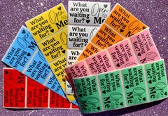 50 THANK YOU STICKERS 2.25″ LABELS SEALS OPEN ME Thermal SCRATCH RESISTANT