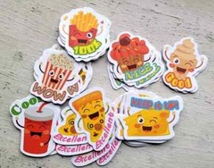 Vintage Scratch And Sniff Stickers Retro 80s 90s Junk Food Fruit Candy Lot Of 4