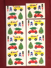 Mrs Grossman’s CHRISTMAS TREE SHOPPING Sticker Strips LOT of 2 as shown
