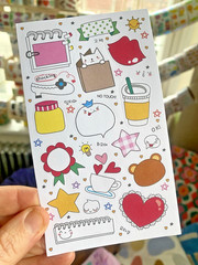 Super Huge Lot Of Cute Kawaii Korean + Japanese Stickers: Puffy, Mini, Glitter+