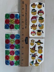 Vintage Medibadge Doctors Office Reward Sticker Smile Sparkles Smiley Face +