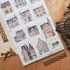 Stickii – House Stickers – Charming Cottages Sticker Sheet – Stationery & Crafts