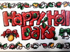 Karen Foster Happy Holly Days Christmas Lights Clear Stickers Borders 2000 NOS