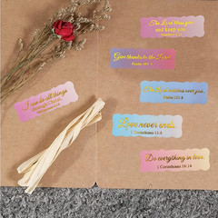 100 Inspirational Bible Verse Stickers for Decoration and Gifts- GOLDEN Color