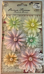 PRIMA FLOWERS LACE CROCHET, FABRIC, SATIN FOR SCRAPBOOKING WEDDINGS HAIR ECT…