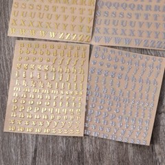 Metal Uppercase Letter Stickers 26 Letters Stickers Decoration A-Z Stickers