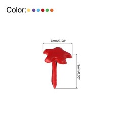 100PCS 7 x 9 mm Brads for Paper Crafts Flower Paper Fastener Assorted Colors