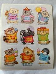 Vintage RARE 1980 Sticker sheet Shirt Tales Hallmark Cards, Inc.