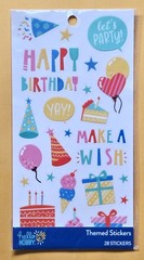 Happy Birthday Sticker Sheet/ Hello Hobby