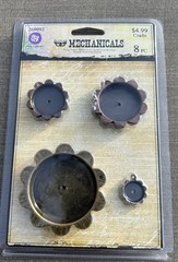 Prima Mechanicals Metal Trinkets Flowers 8pc Embellishment Steampunk Crafts DIY