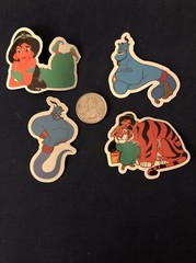 Disney Stickers – Disney Aladdin – Genie & Jasmine Lot of 4 Stickers.