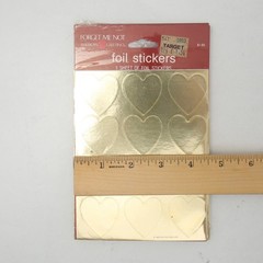 Vtg Gold Foil Heart Stickers American Greetings Forget Me Not 9 Pkgs Unopened